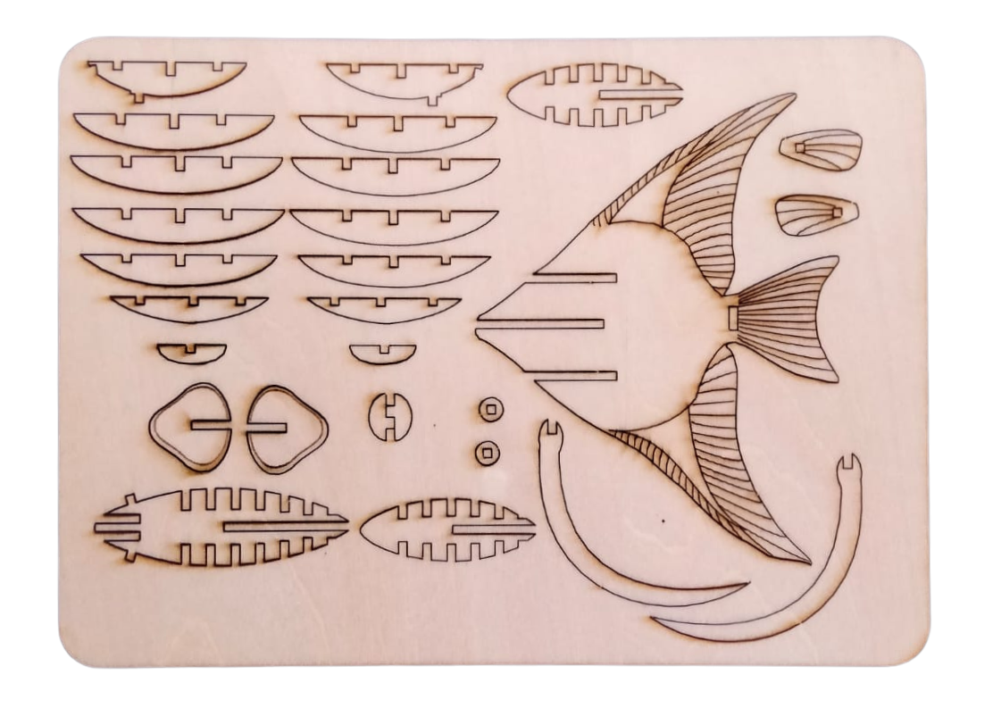 Puzzle 3D in Legno Pesce