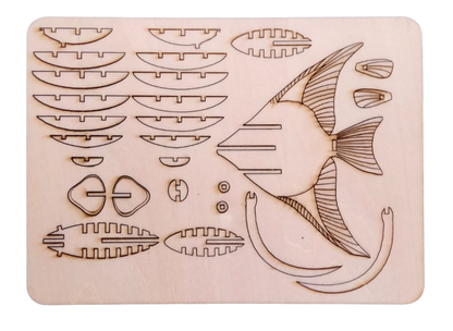 Puzzle 3D in Legno Pesce