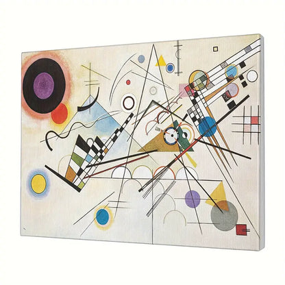 Quadro su Tela Fantasia Kandinsky completo di Cornice 40 X 30 cm