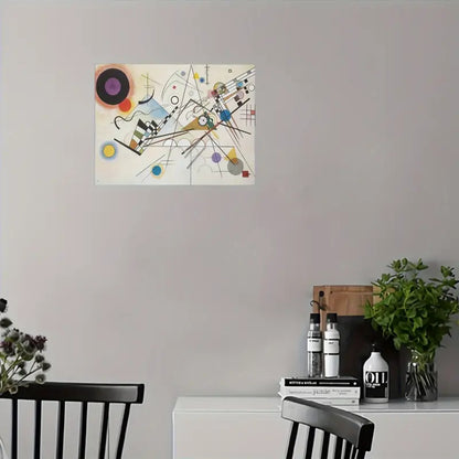 Quadro su Tela Fantasia Kandinsky completo di Cornice 40 X 30 cm