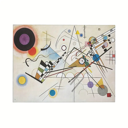 Quadro su Tela Fantasia Kandinsky completo di Cornice 40 X 30 cm