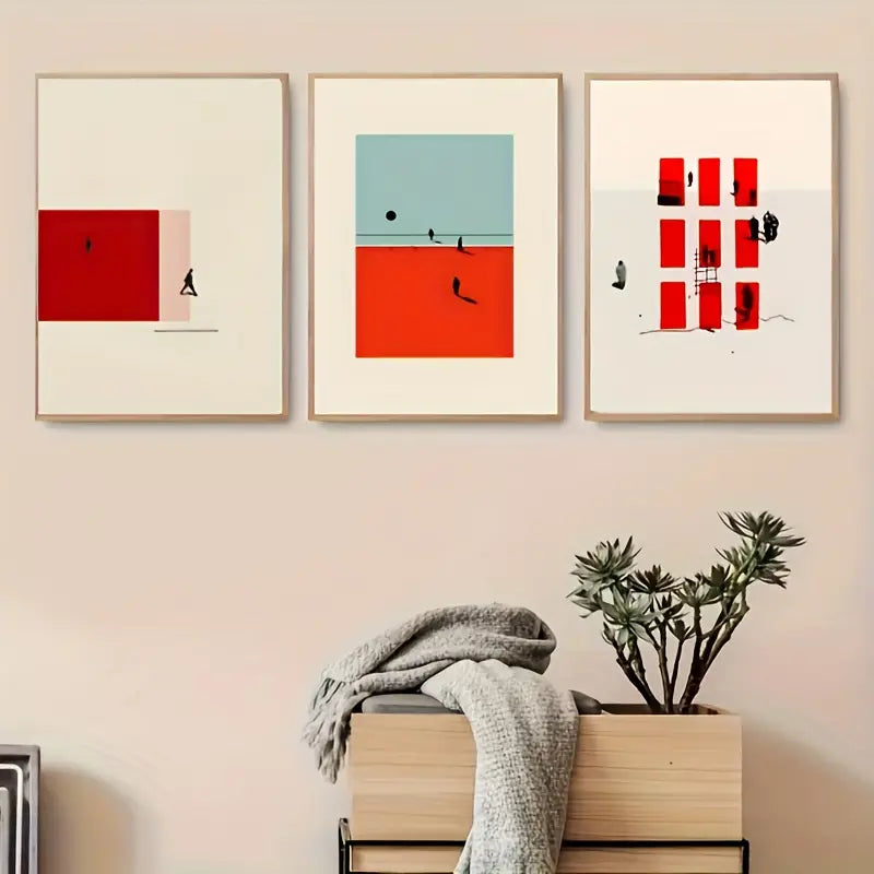 Set di Quadri su Tela Fantasia Arte Moderna completi di Cornice 42 x 30 cm