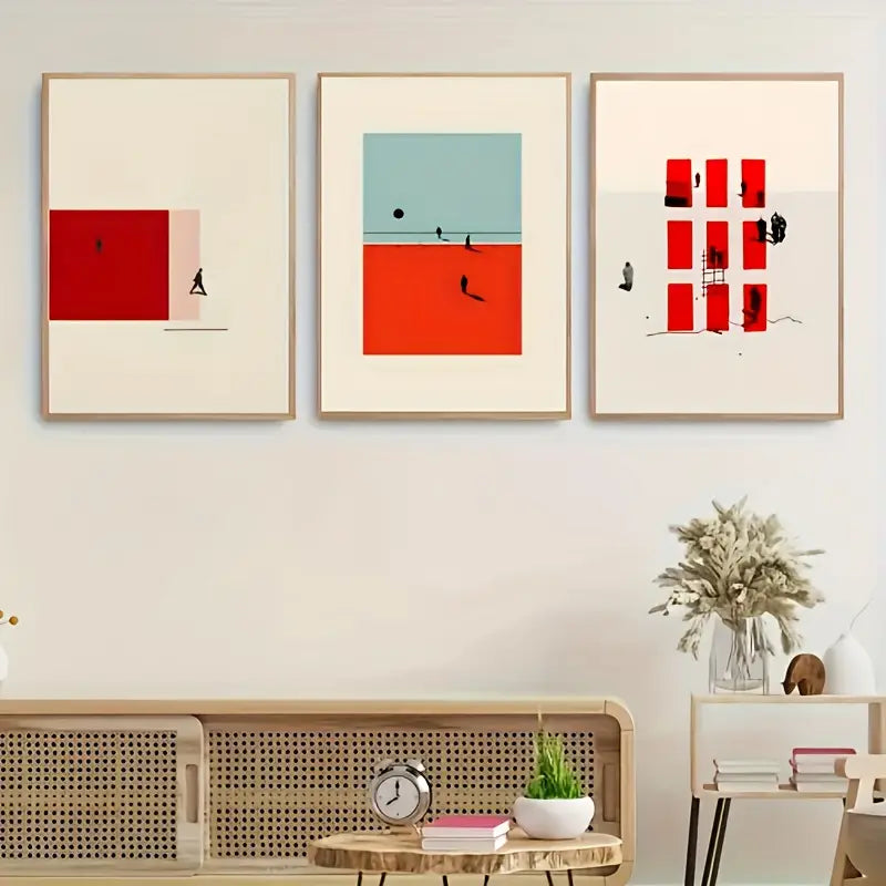 Set di Quadri su Tela Fantasia Arte Moderna completi di Cornice 42 x 30 cm