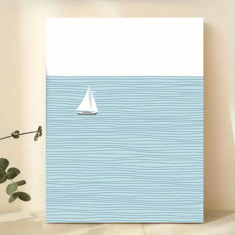 Quadro su Tela Fantasia Barca a Vela completo di Cornice 42 x 30 cm