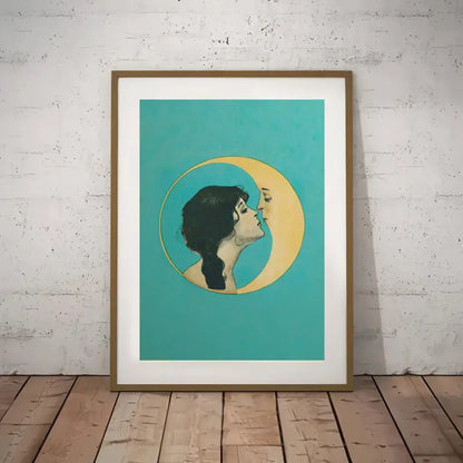 Quadro su Tela Fantasia Donna nella Luna completo di Cornice 42 x 30 cm