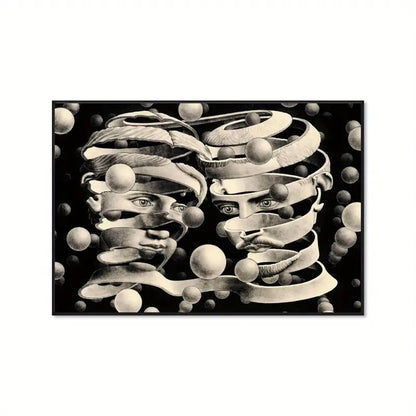 Quadro su Tela Fantasia Illusione Ottica completo di Cornice 40 X 30 cm