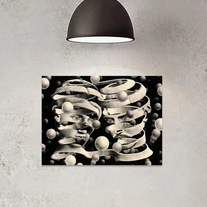 Quadro su Tela Fantasia Illusione Ottica completo di Cornice 40 X 30 cm