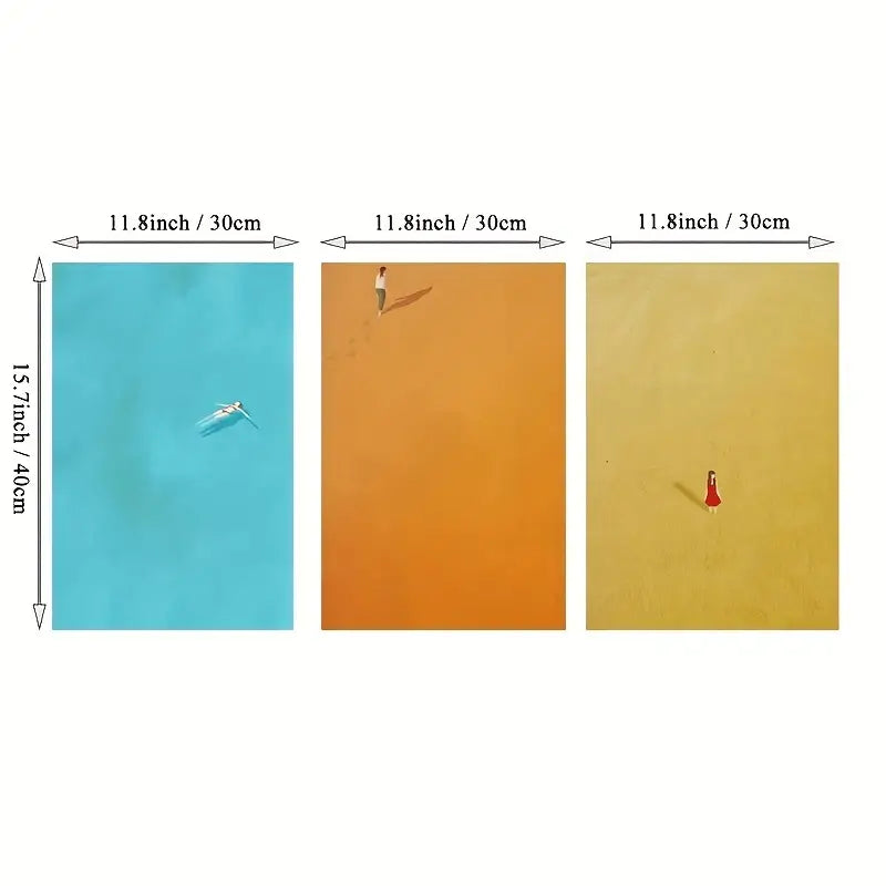 Set di Quadri su Tela Fantasia Stampa D'Arte completi di Cornice 42 x 30 cm