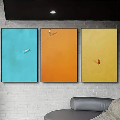 Set di Quadri su Tela Fantasia Stampa D'Arte completi di Cornice 42 x 30 cm
