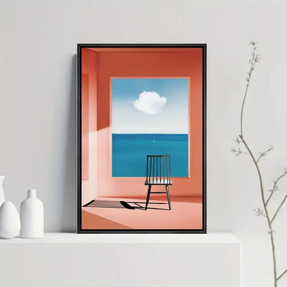 Quadro su Tela Fantasia Vista su Oceano completo di Cornice 42 x 30 cm