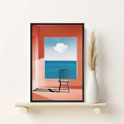 Quadro su Tela Fantasia Vista su Oceano completo di Cornice 42 x 30 cm