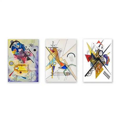 Set di Quadri su Tela Fantasia Kandinsky completi di Cornice 42 x 30 cm