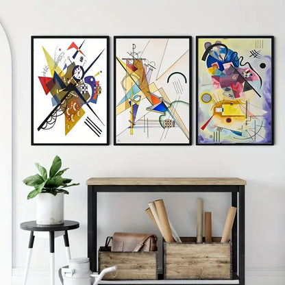 Set di Quadri su Tela Fantasia Kandinsky completi di Cornice 42 x 30 cm
